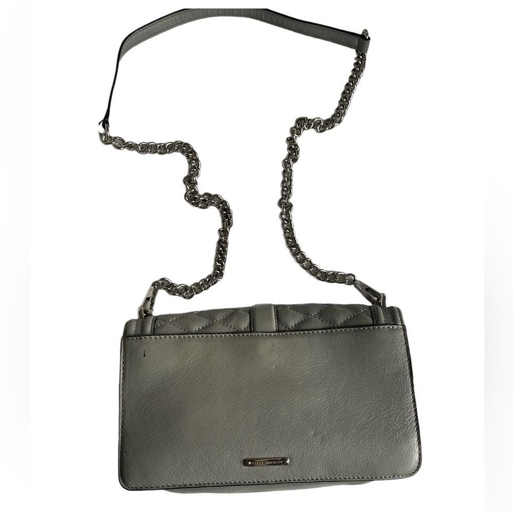 Rebecca Minkoff Quilted Love Crossbody Color Gray - Picture 4 of 7